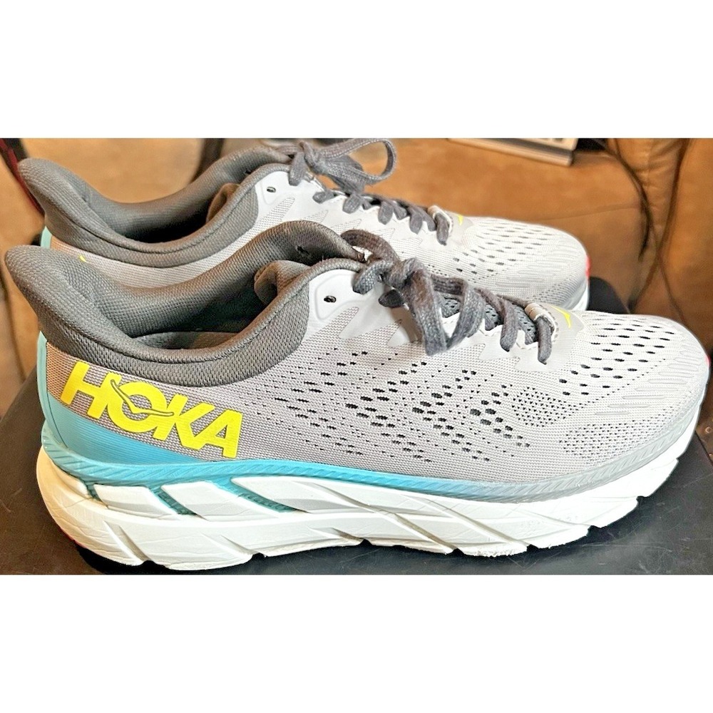 HOKA ONE ONE Clifton 7 Men's Size 9.5 Running Shoes Blue Comfort Cushioned